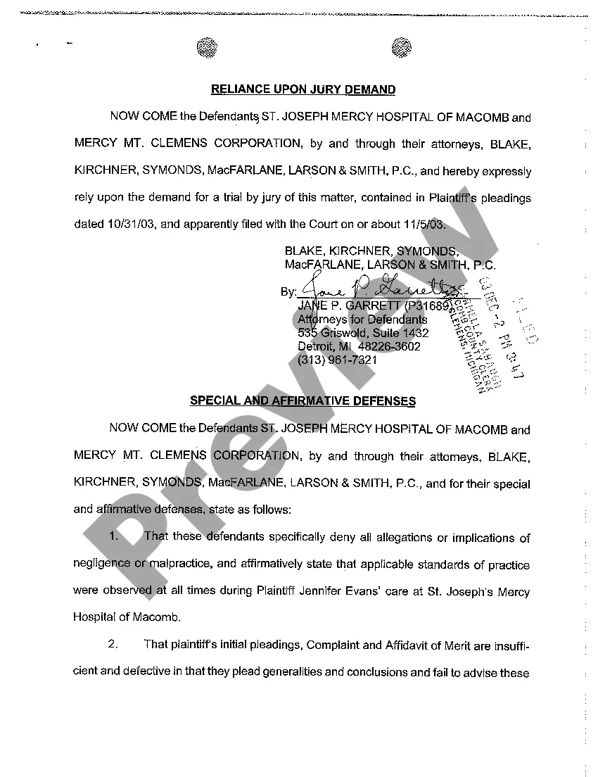 Preview A04 Affidavit to Plaintiffs' Complaint