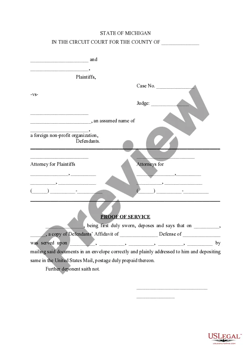 Preview Proof of Service