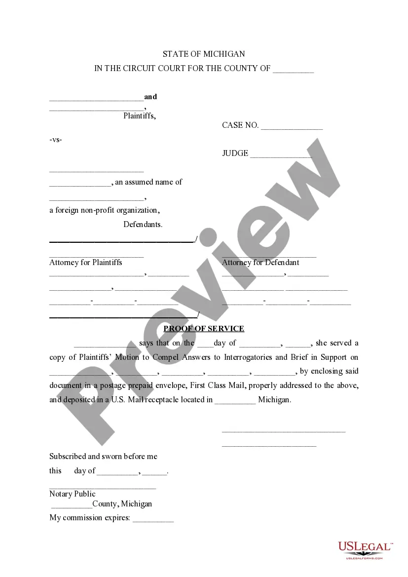 Preview Proof of Service