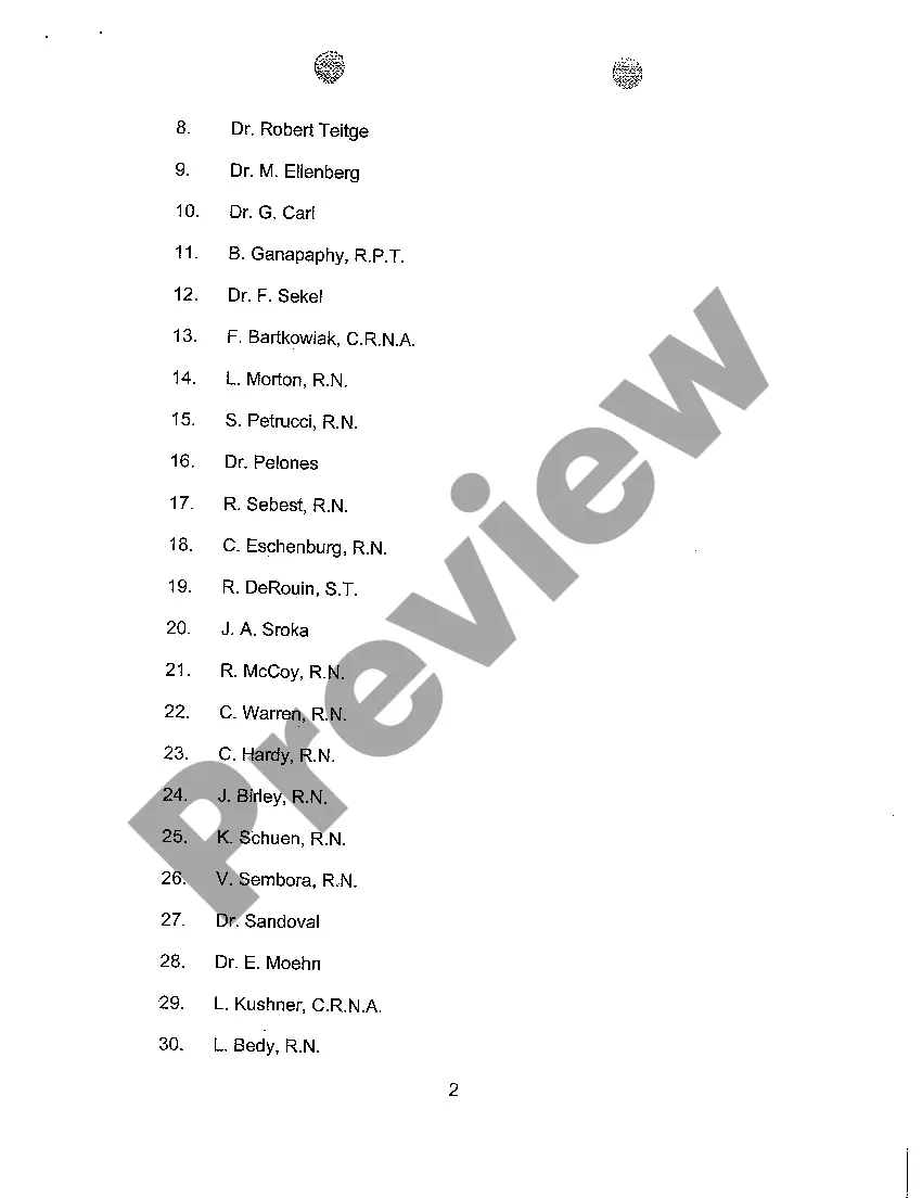Get A11 Defendants' Witness List Preview A11 Defendants' Witness List