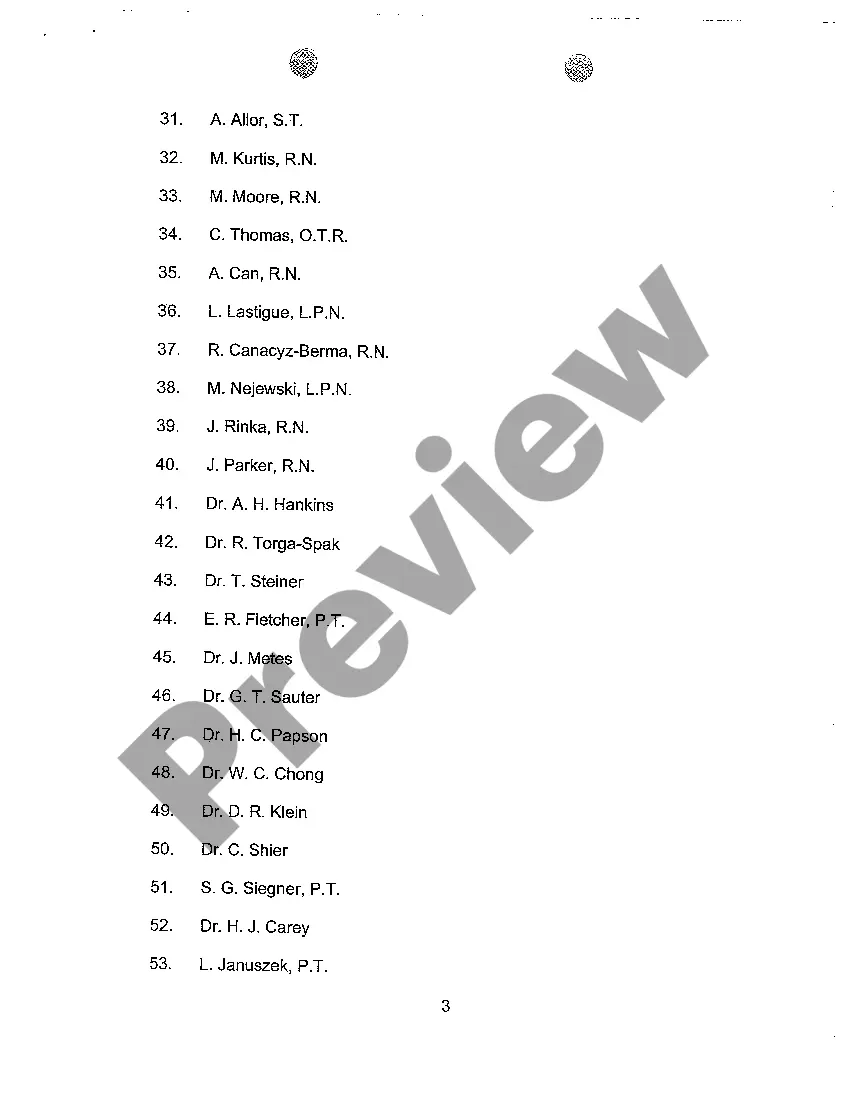 Get A11 Defendants' Witness List Preview A11 Defendants' Witness List