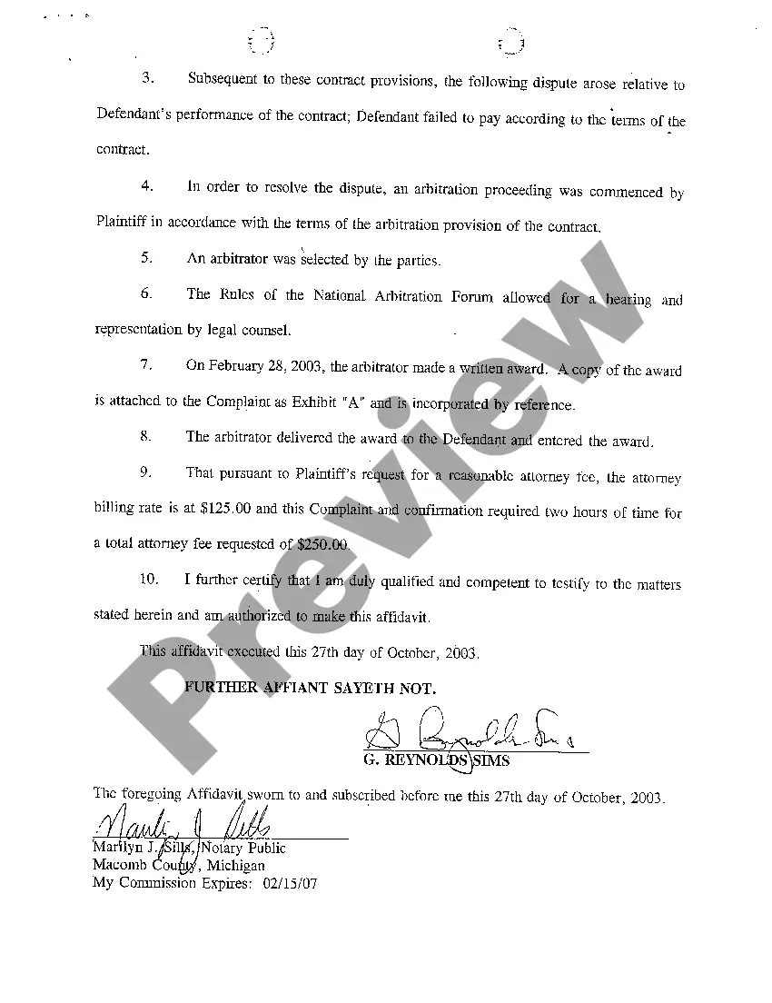 Get A04 Exhibit C Affidavit in Support of Confirmation Preview A04 Exhibit C Affidavit in Support of Confirmation
