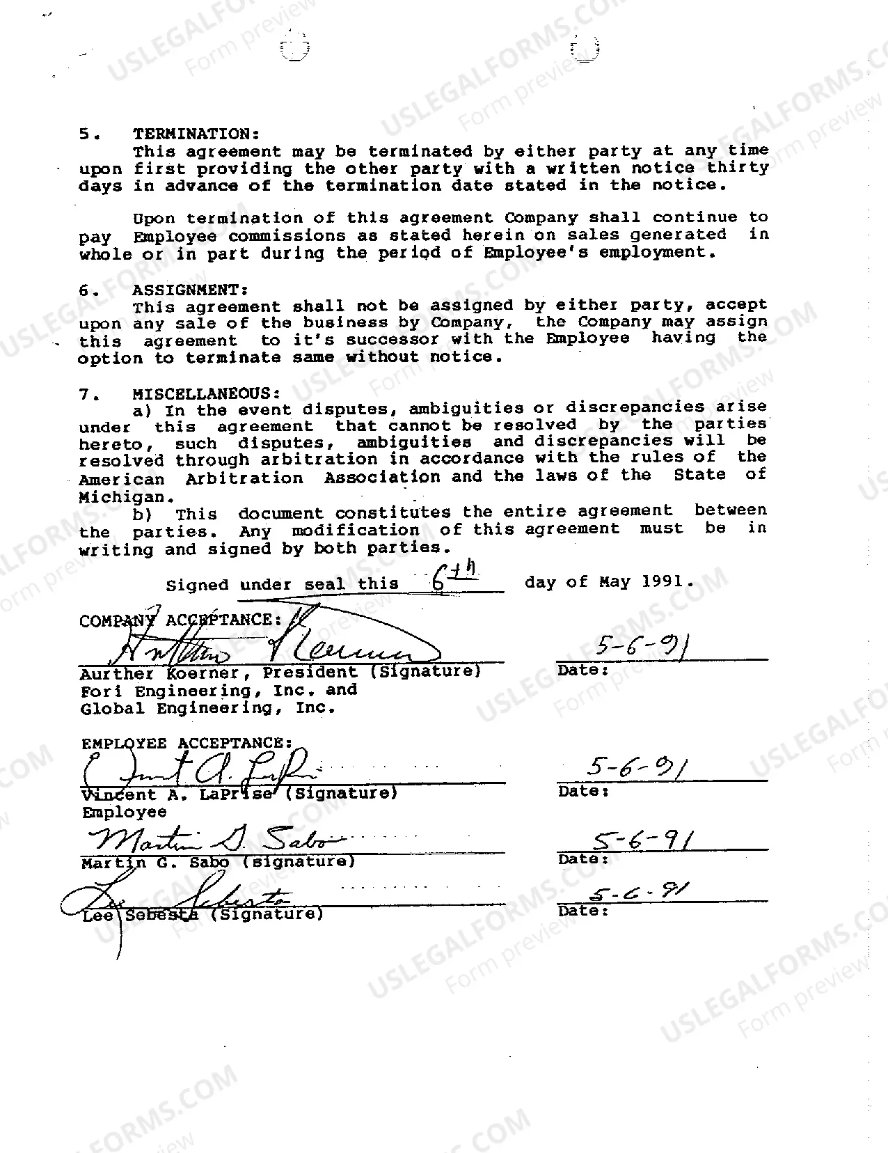 Preview A02 Exhibit 1 Employment Agreement
