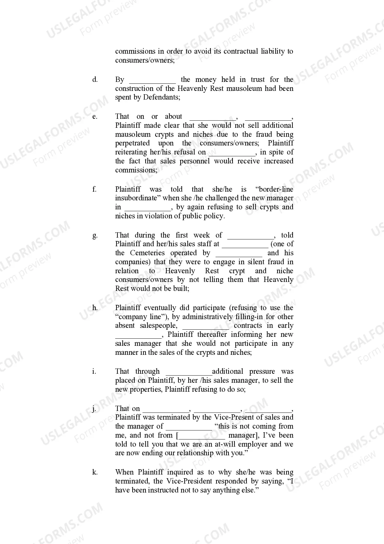 Preview Complaint and Jury Demand