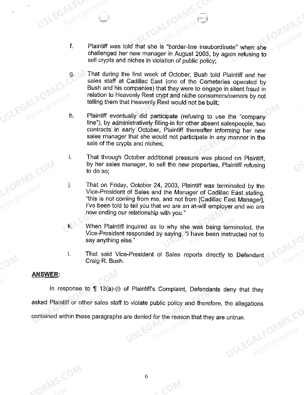 Preview A02 Answer to Complaint Reliance Upon Jury Demand And Affirmative Defenses