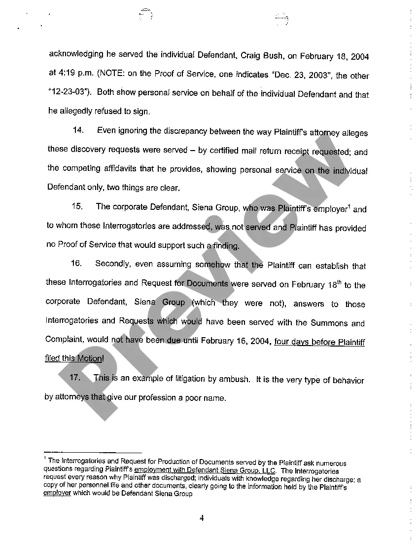 Preview A06 Defendants' Answer to Plaintiff's Motion to Compel Discovery