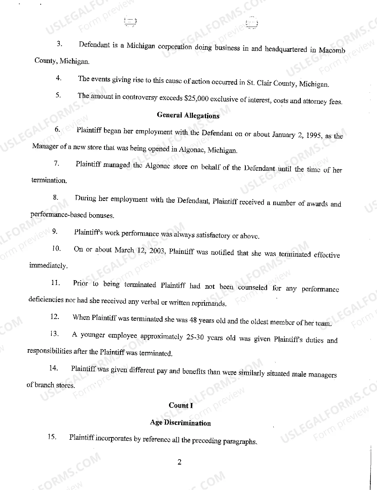 Preview A01 Complaint regarding Age and Sex Discrimination