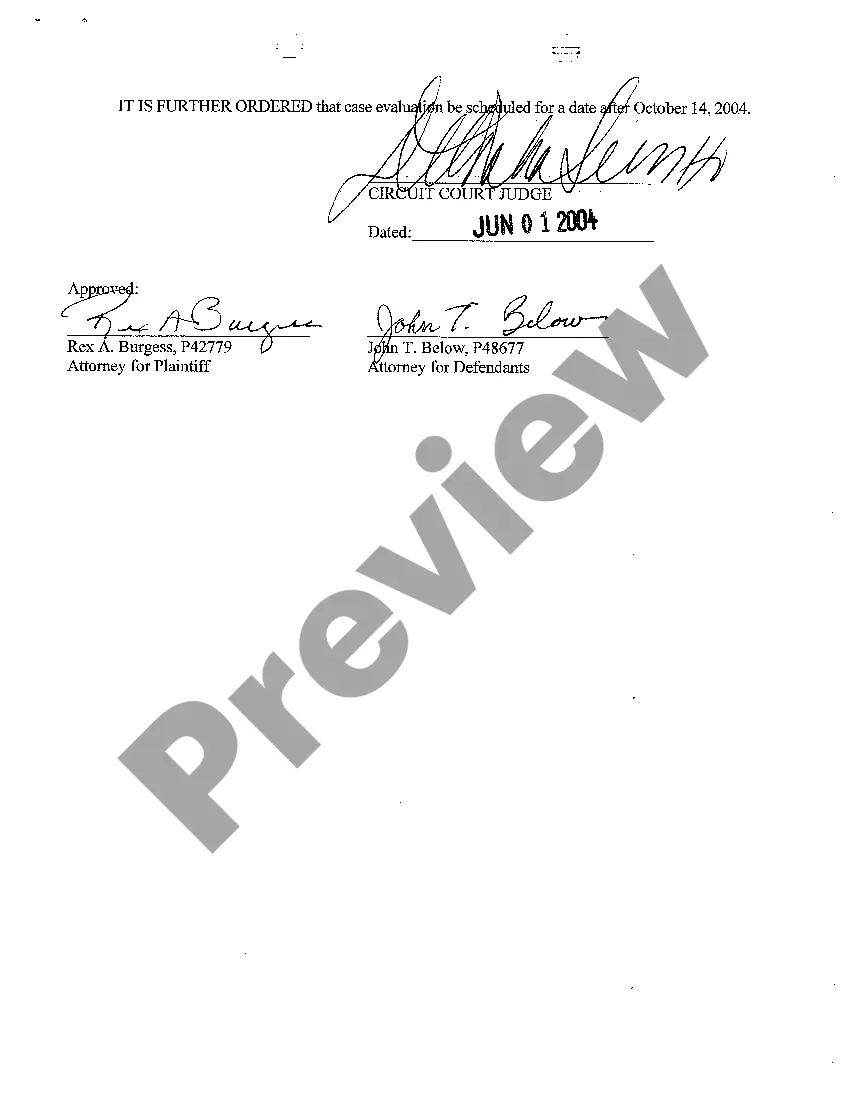 Preview A08 Stipulated Order to Extend Discovery And Case Evaluation