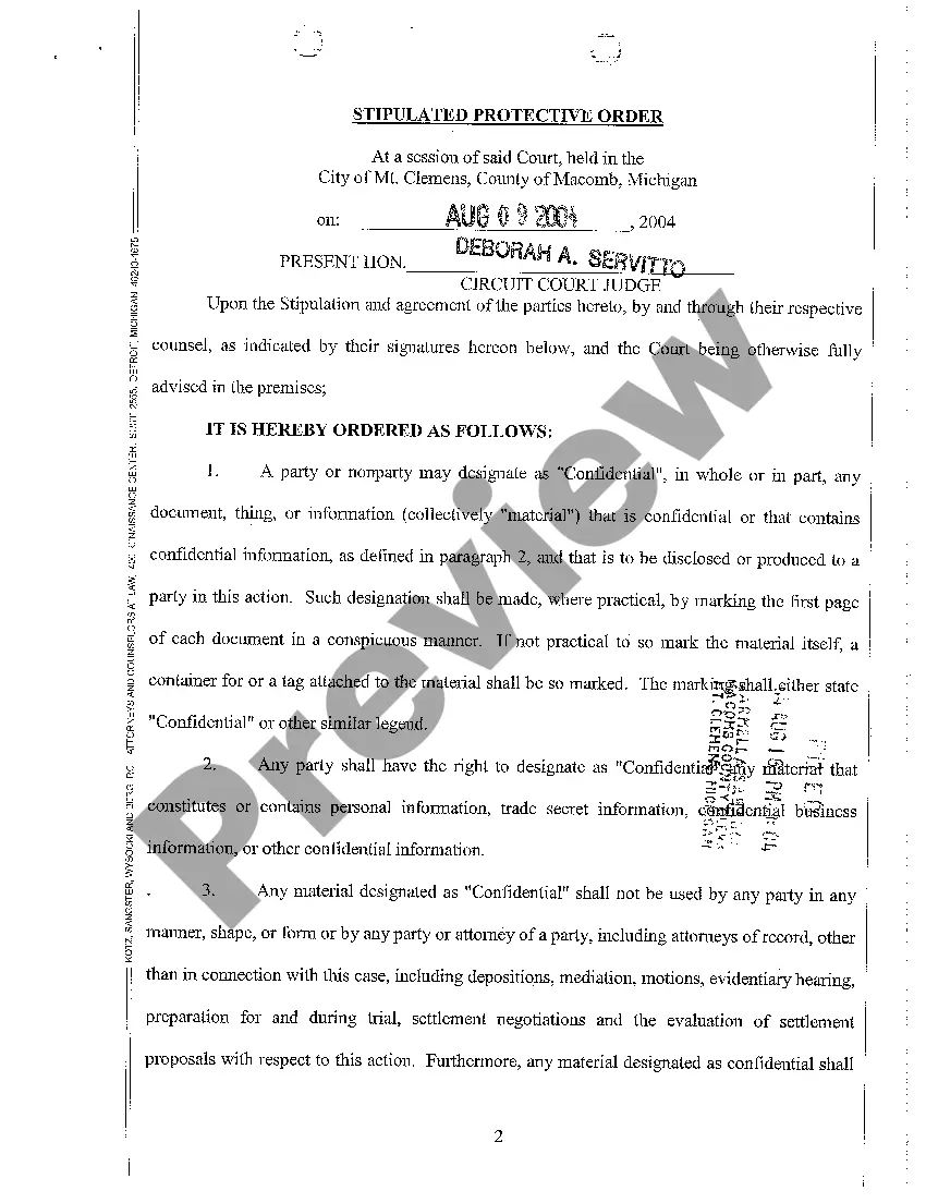 Preview A09 Stipulated Protective Order