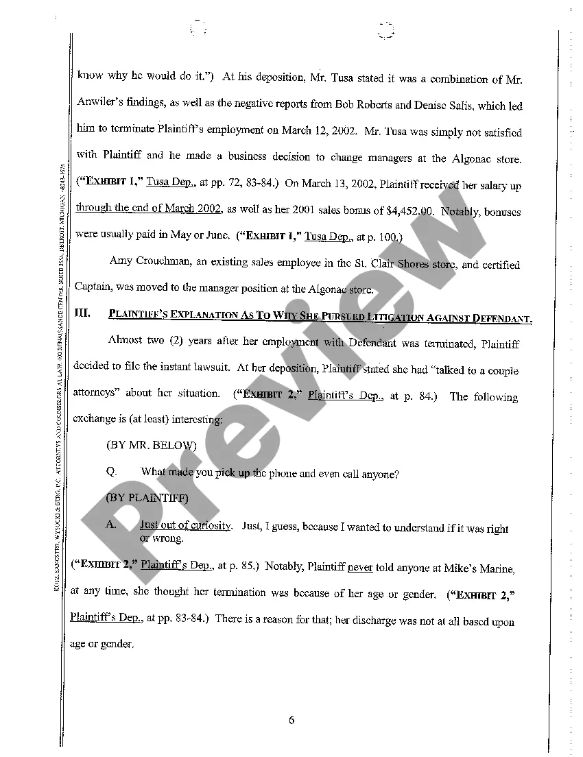 Get A10 Brief In Support of Motion for Summary Disposition Preview A10 Brief In Support of Motion for Summary Disposition