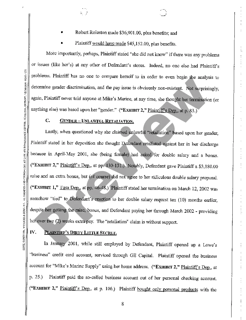Get A10 Brief In Support of Motion for Summary Disposition Preview A10 Brief In Support of Motion for Summary Disposition