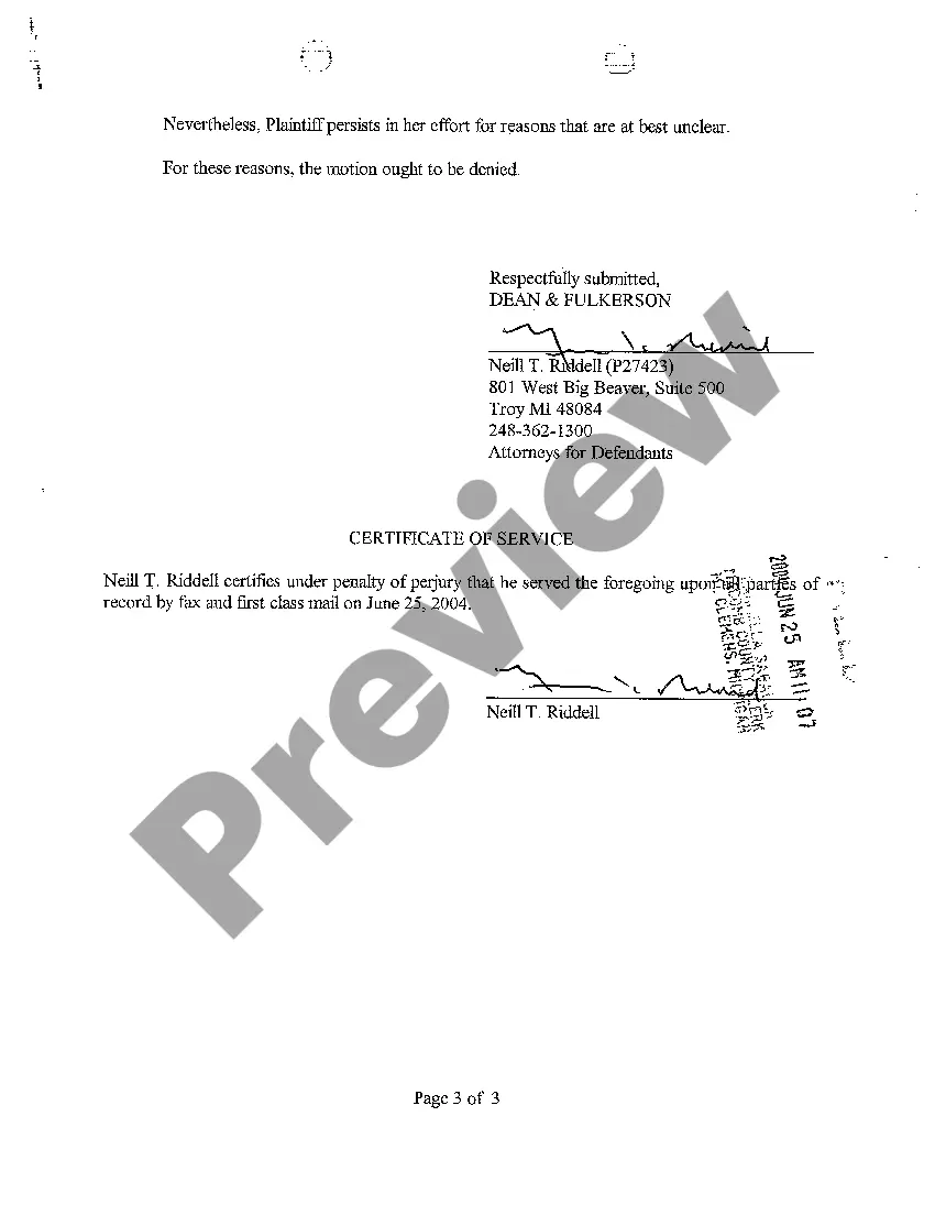 Preview A08 Defendants' Answer to Motion for Protective Order And Argument In Support