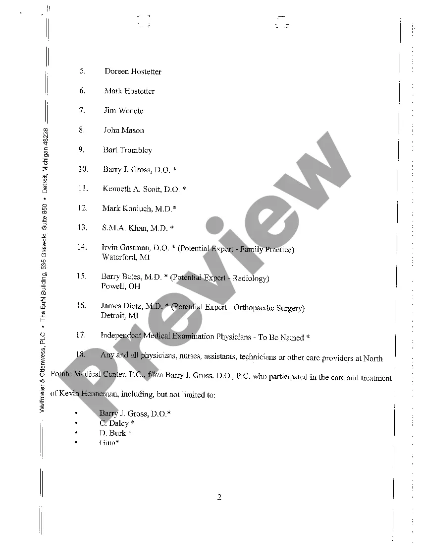 Preview A06 Defendants' Preliminary Witness List
