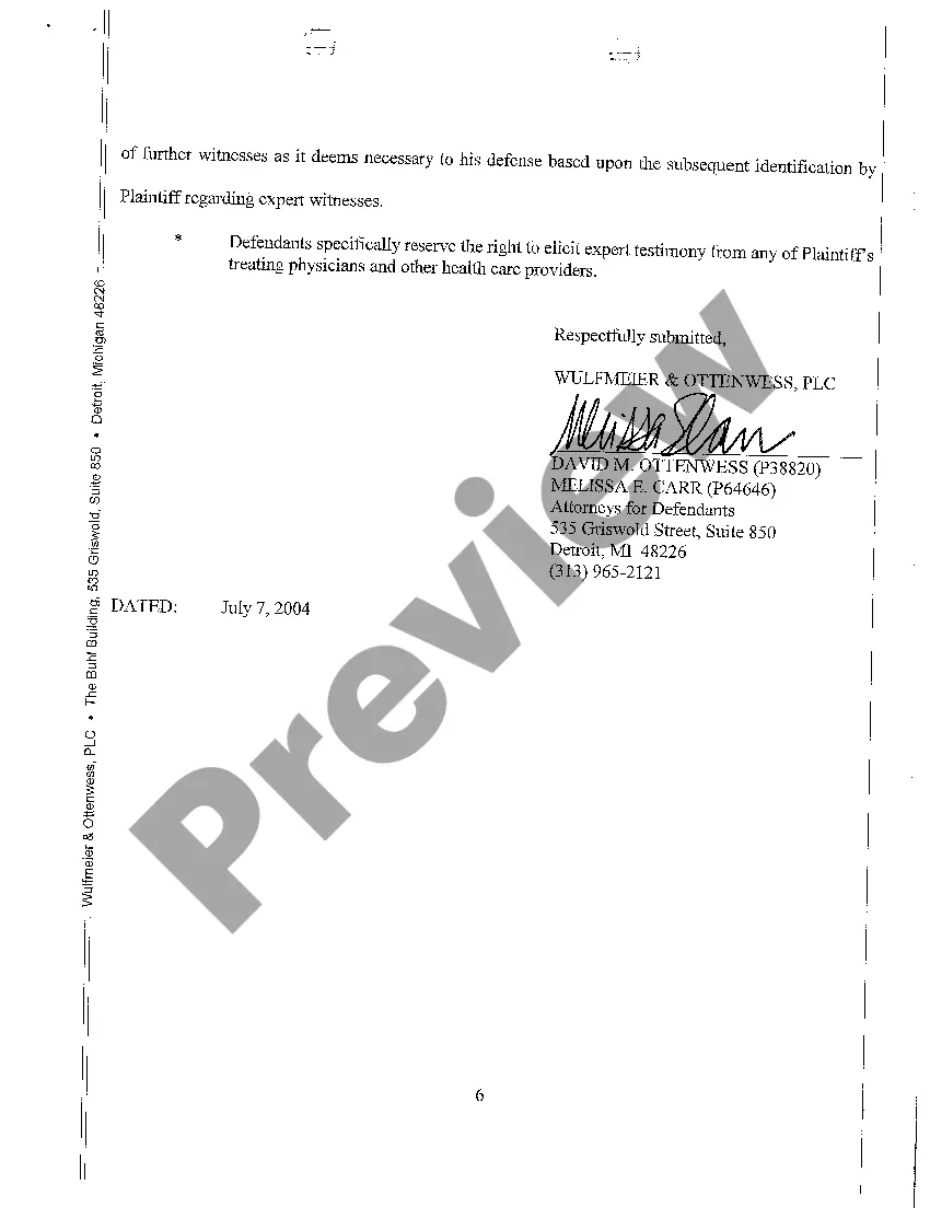 Preview A06 Defendants' Preliminary Witness List