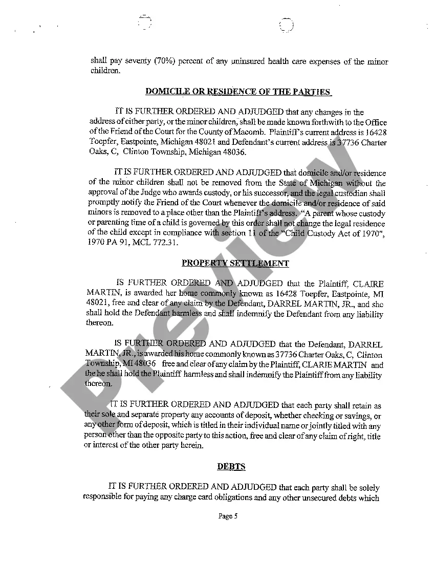 Preview A04 Judgment of Divorce