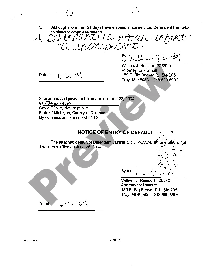 Preview A10 Default for Failure to Plead or Defend