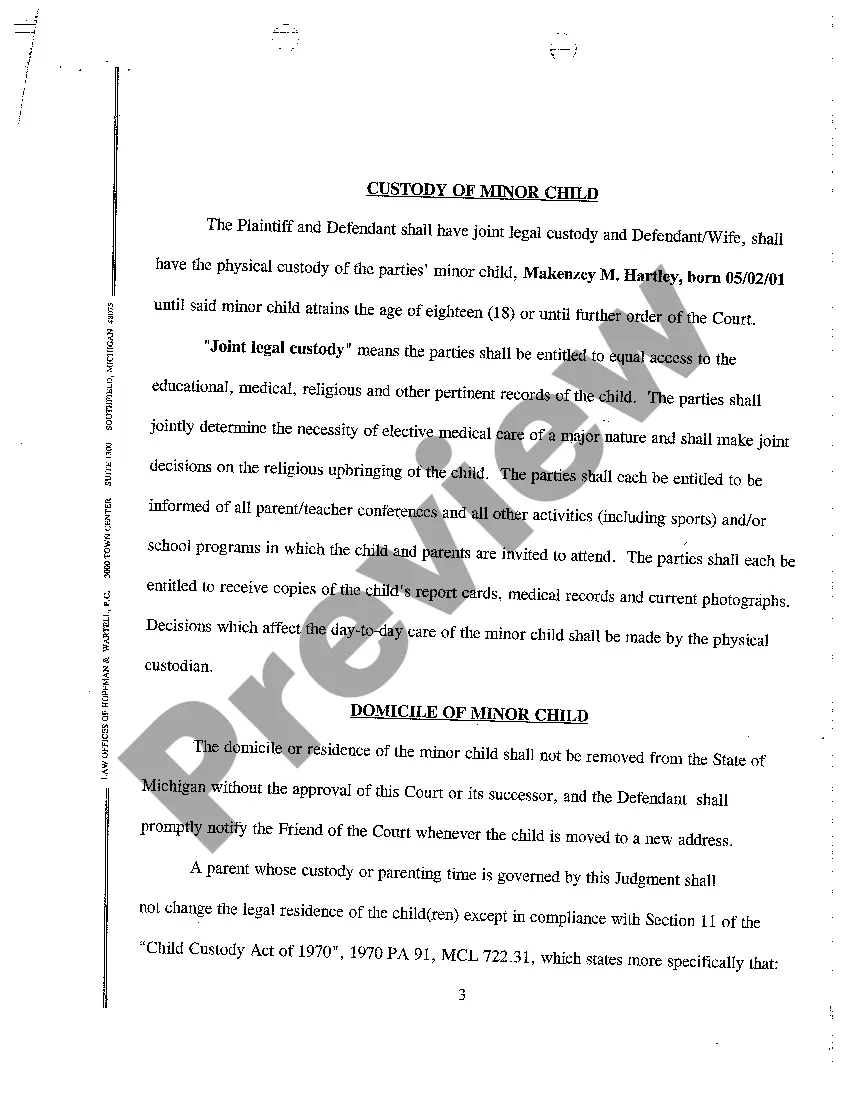 Preview A10 Judgment of Divorce