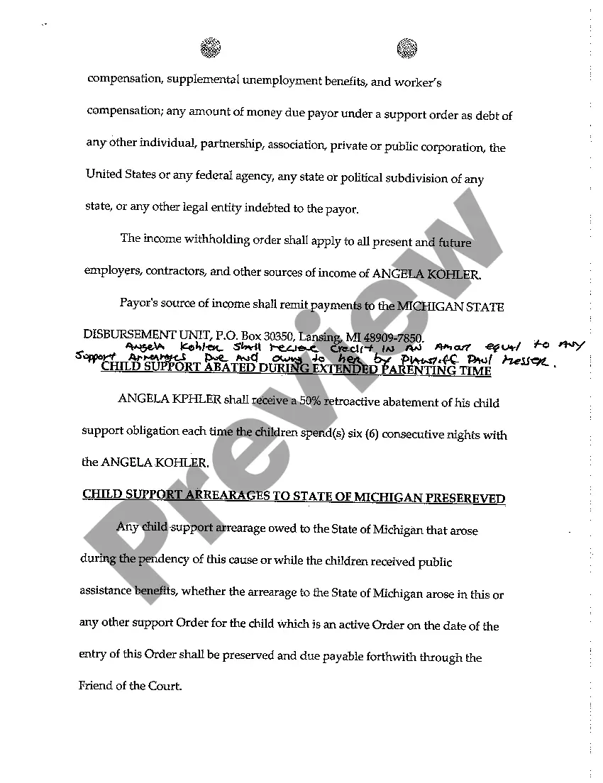 Get A03 Order of Temporary Change of Custody, Parenting Time, and Modifying Child Support Preview A03 Order of Temporary Change of Custody, Parenting Time, and Modifying Child Support