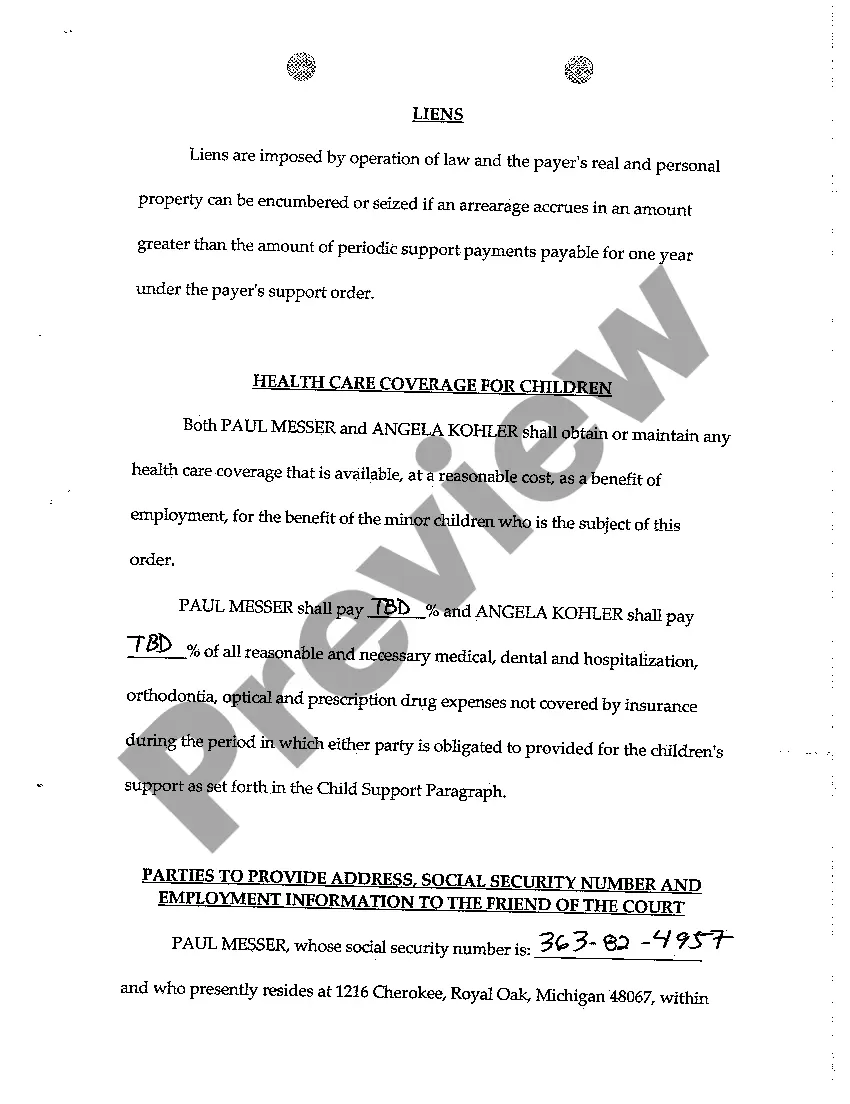 Get A03 Order of Temporary Change of Custody, Parenting Time, and Modifying Child Support Preview A03 Order of Temporary Change of Custody, Parenting Time, and Modifying Child Support