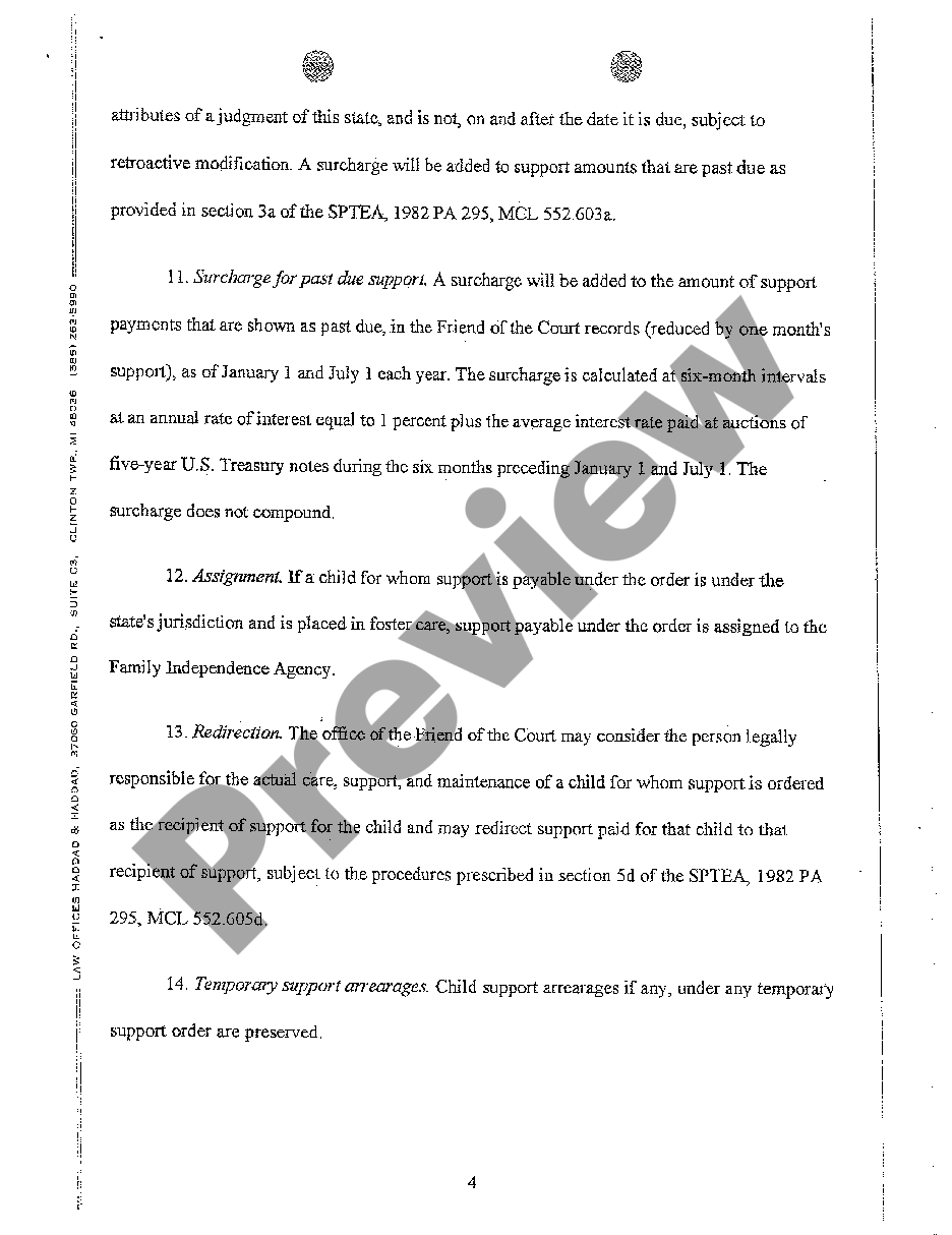 Michigan Consent Judgment Of Divorce Us Legal Forms 0702