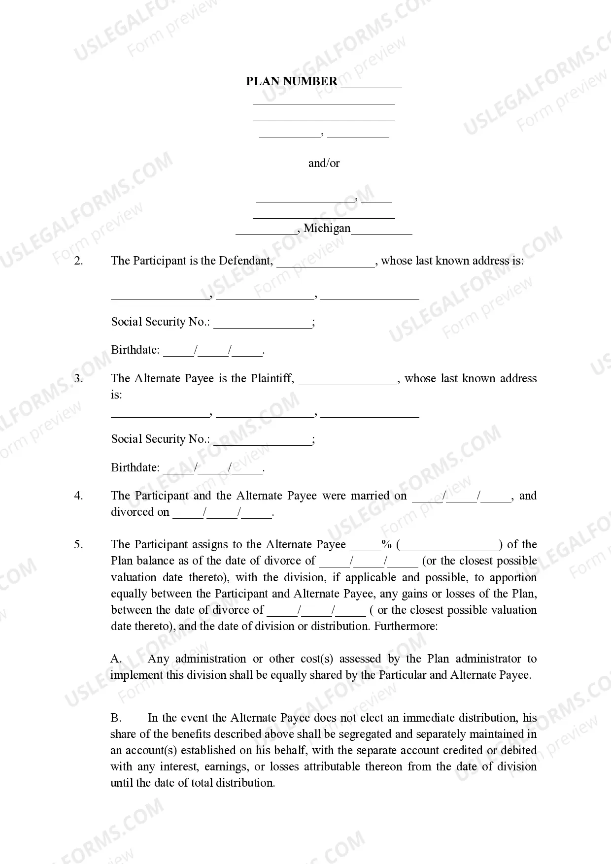 Preview Qualified Domestic Relations Order