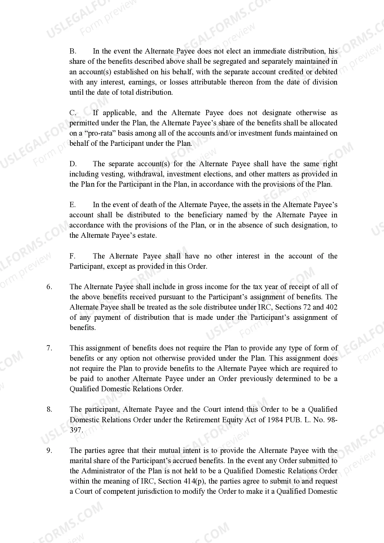 Preview Qualified Domestic Relations Order