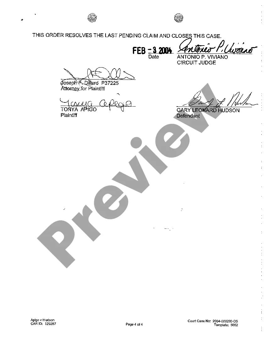 Preview A05 Consent Judgment of Support Final Judgment