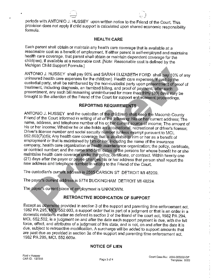 Preview A09 Default Judgment of Filiations and Support