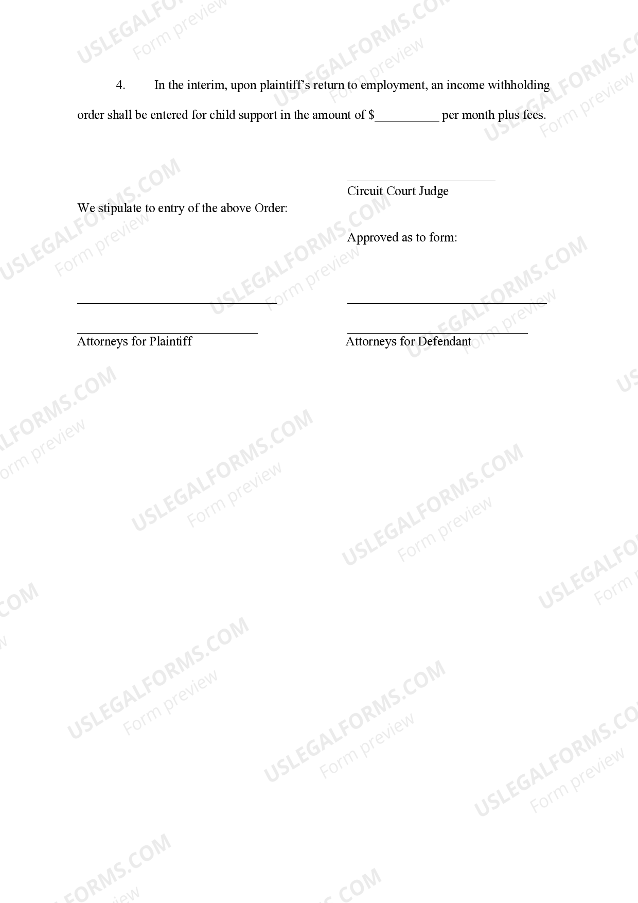 Michigan Stipulated Order Adopting Order US Legal Forms