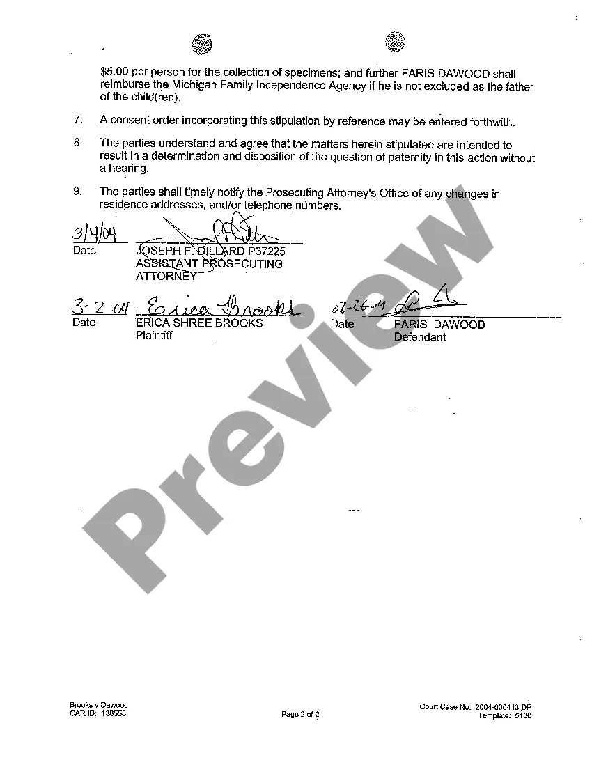 Preview A06 Stipulation for Consent Order for Genetic Testing and Disposition of Action