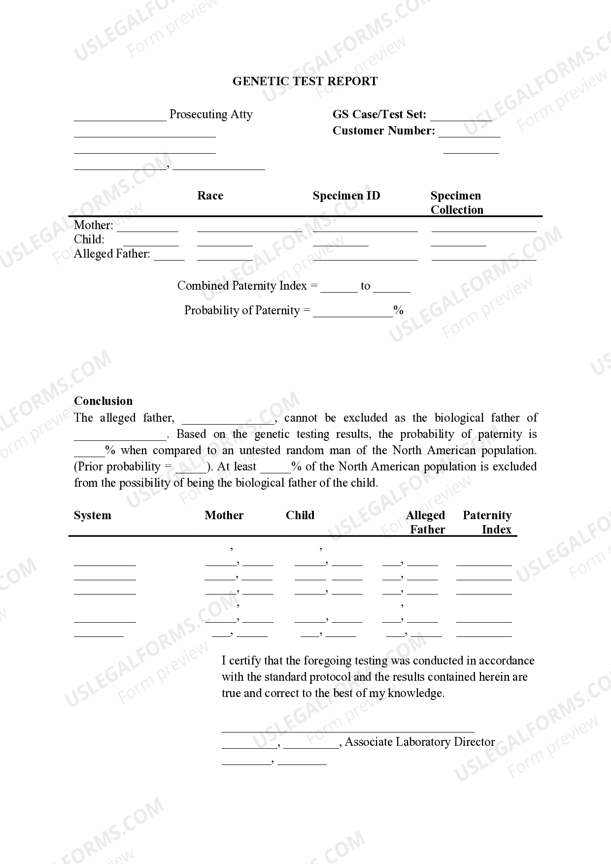 Michigan Genetic Test Report | US Legal Forms