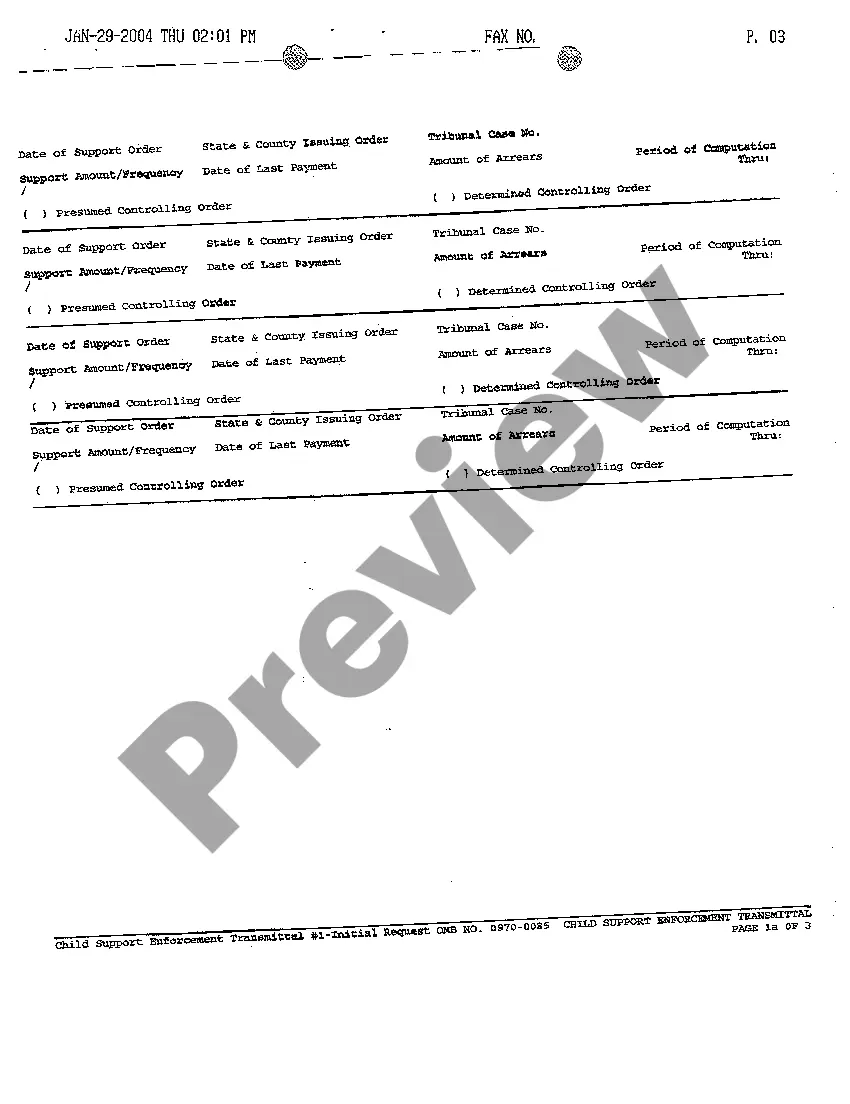 Preview A02 Child Support Enforcement Transmittal