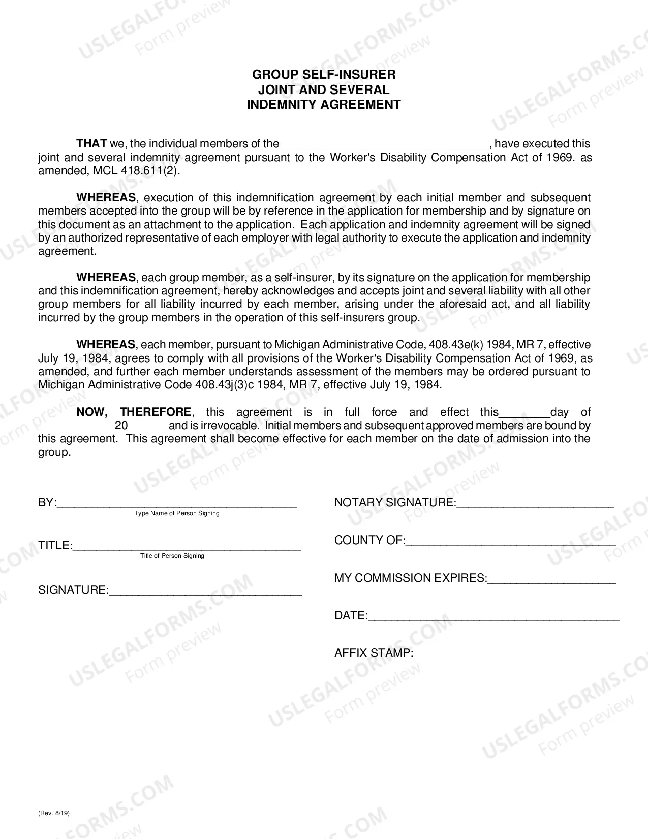 Preview Group Self-Insurer Application Packet
