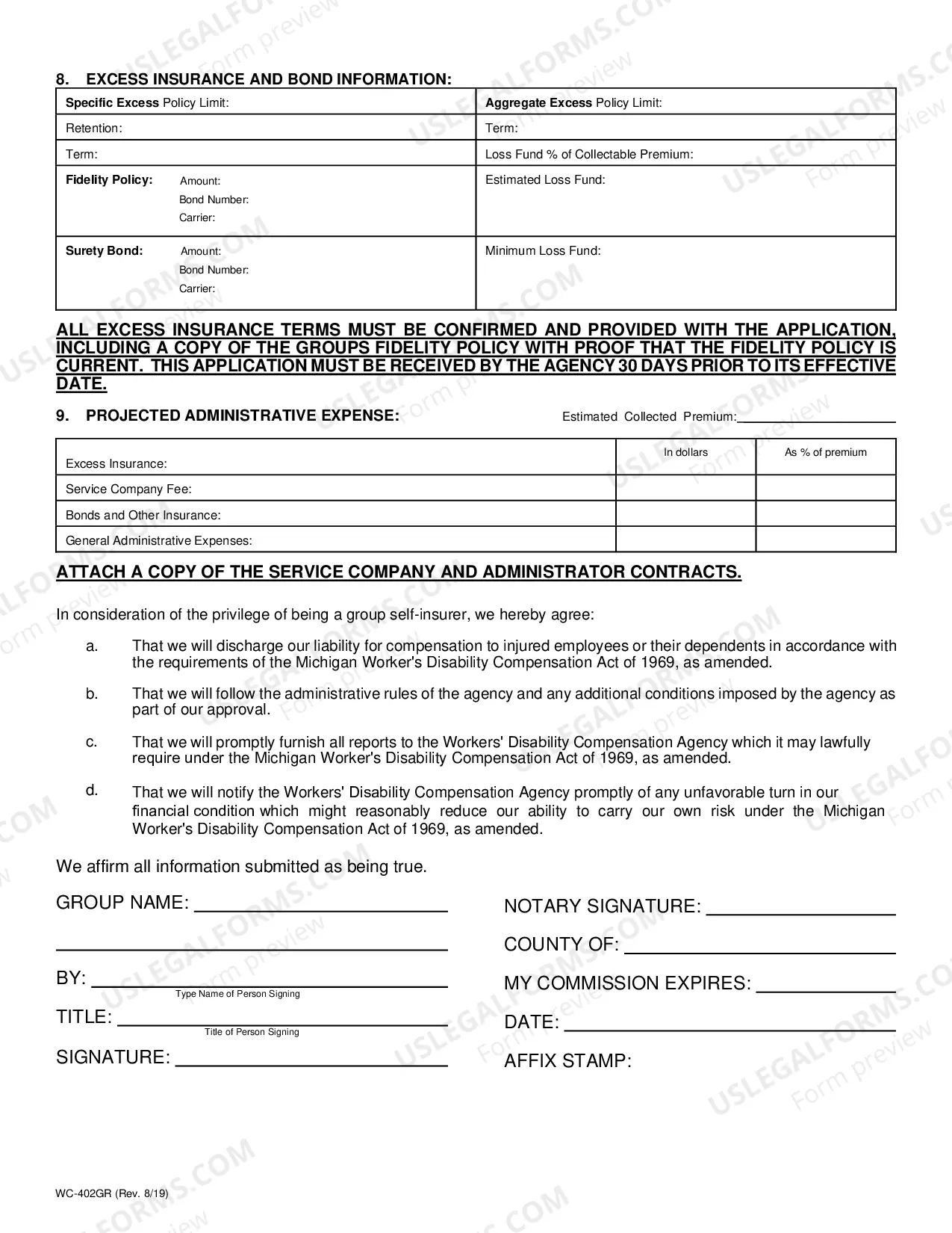 Preview Group Self-Insurer Application Packet