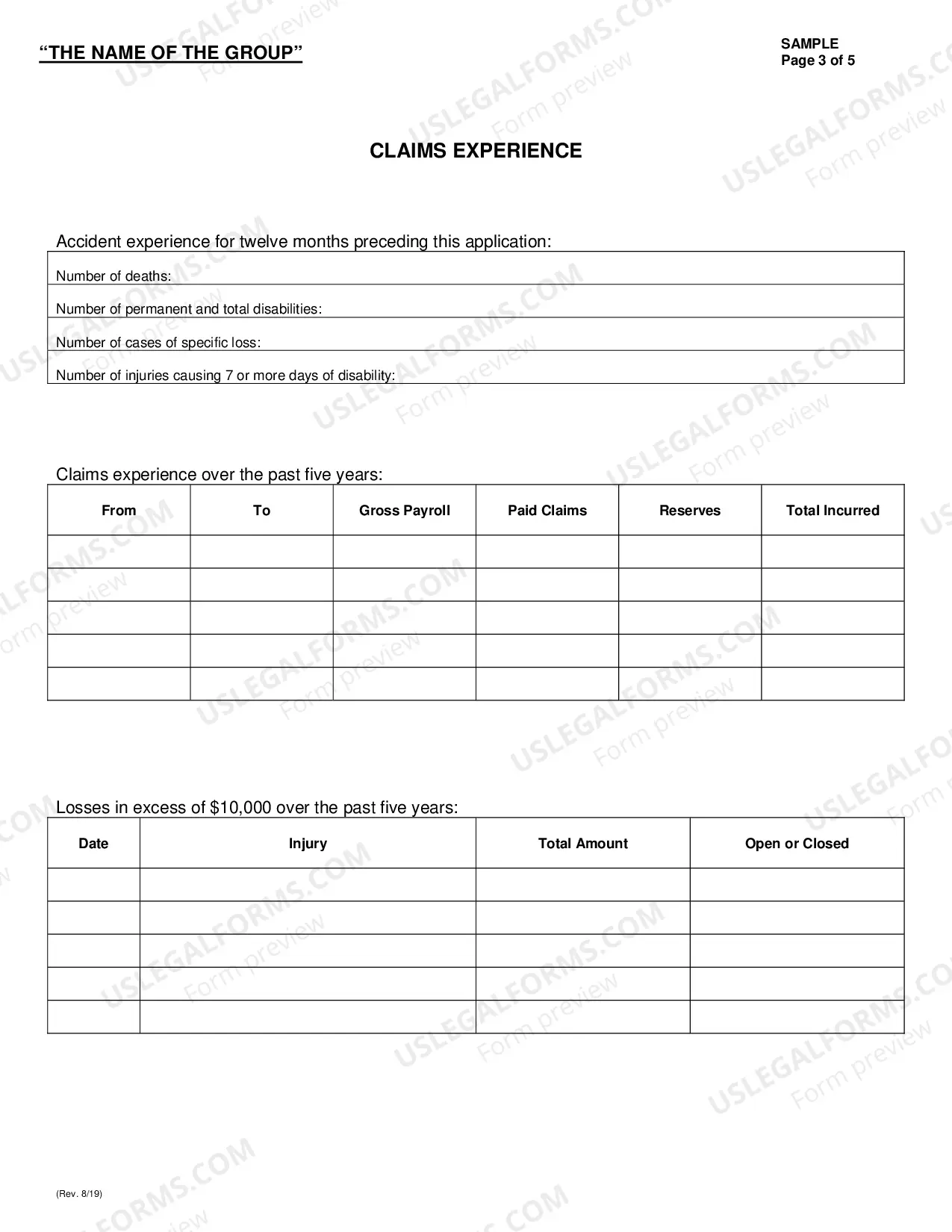 Preview Group Self-Insurer Application Packet