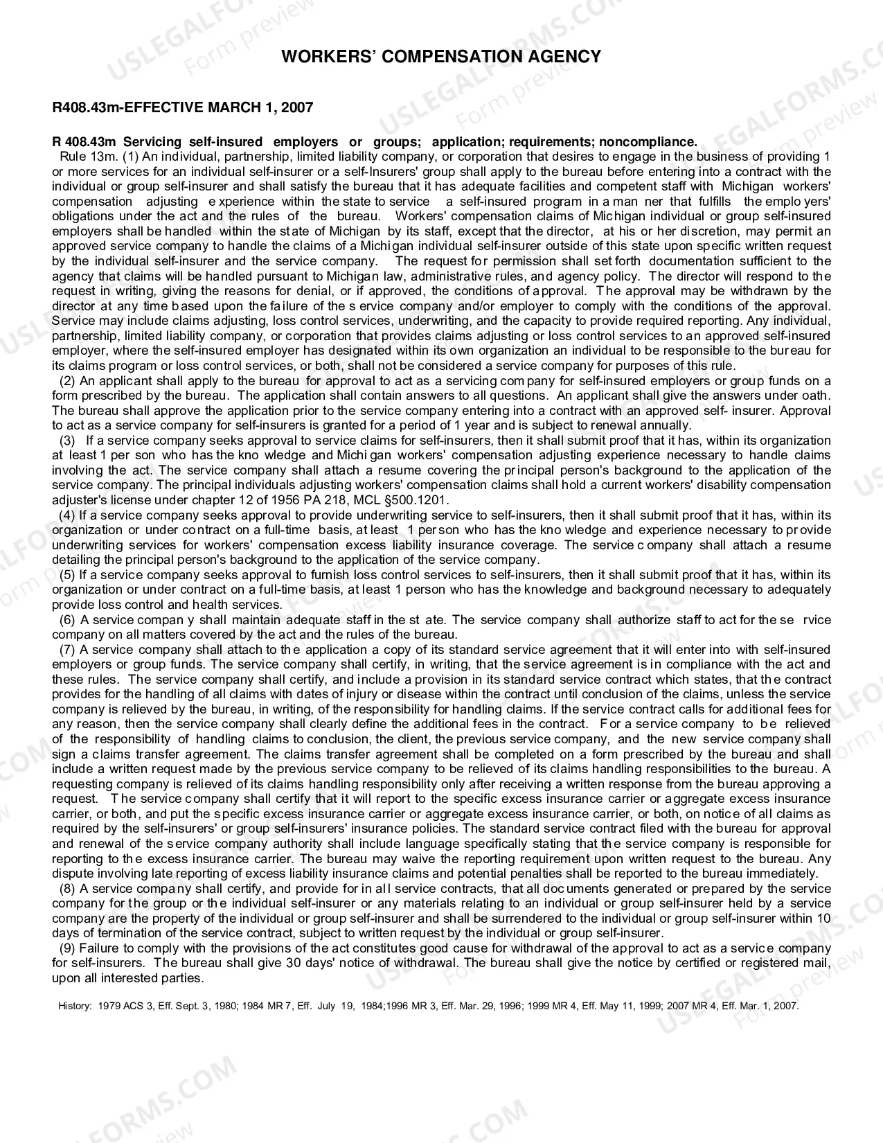 Preview Service Company Application for Workers' Compensation