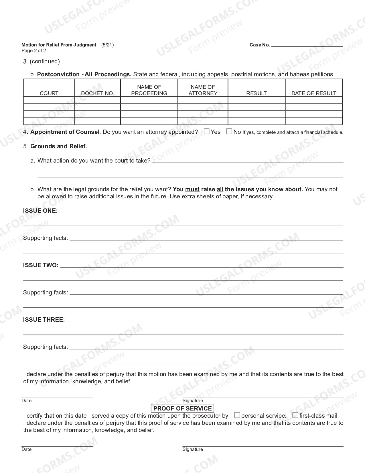 Preview Motion for Relief from Judgment