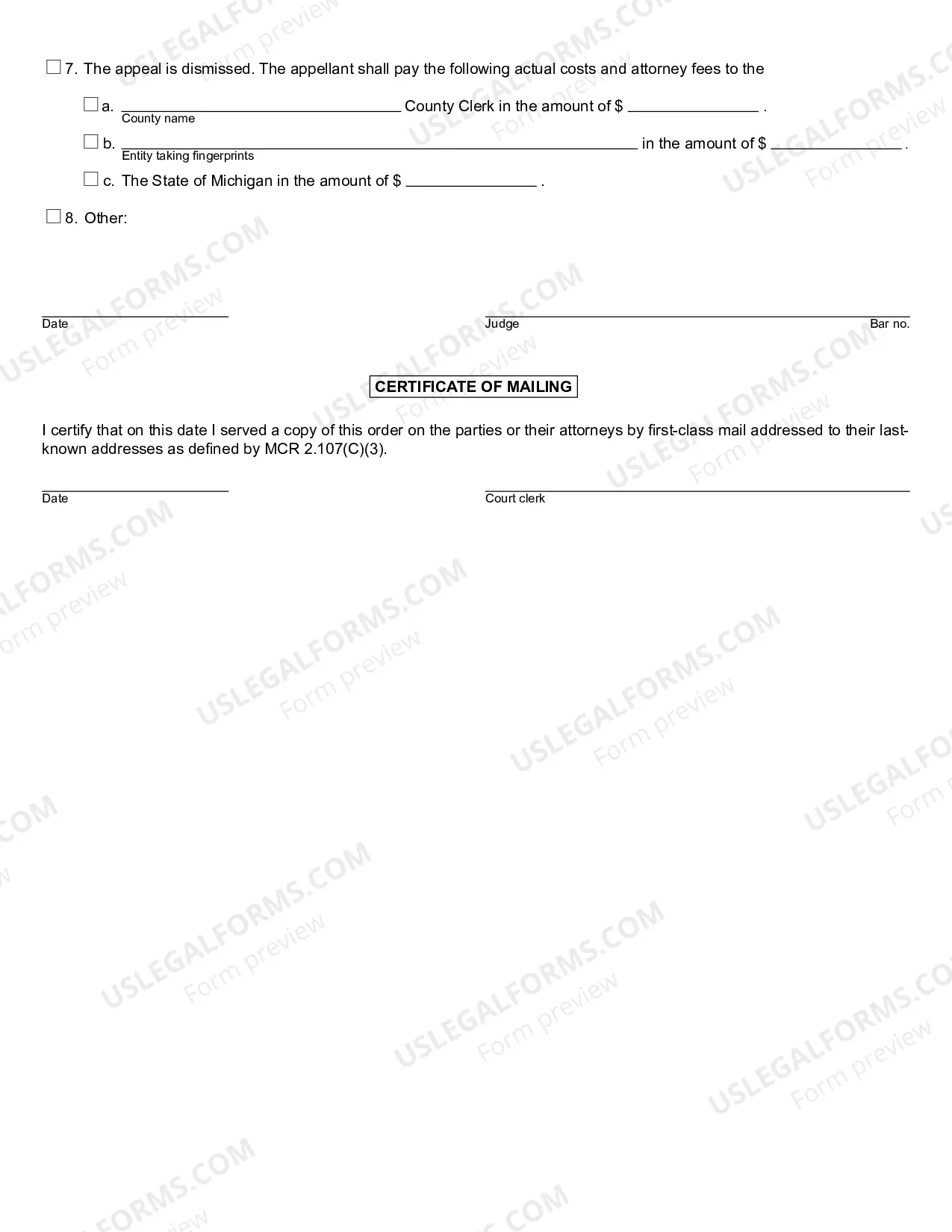 Preview Order Following Appeal On Denial of Application For Concealed Weapon License