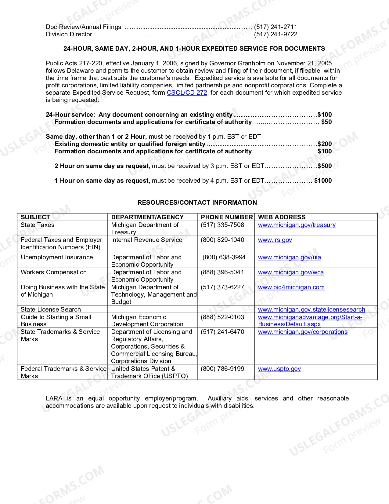 Preview Limited Partnership Filing Information