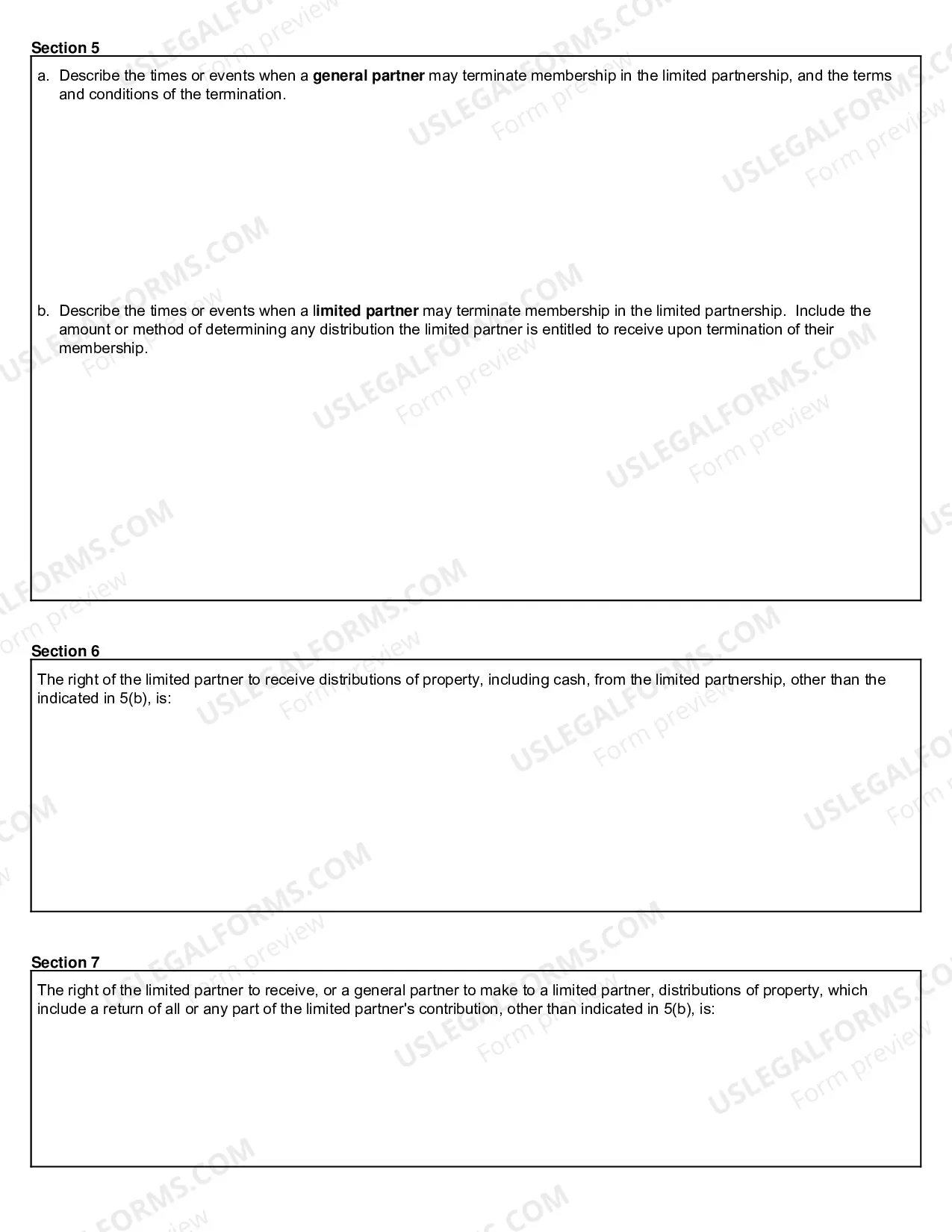 Preview Certificate of Limited Partnership