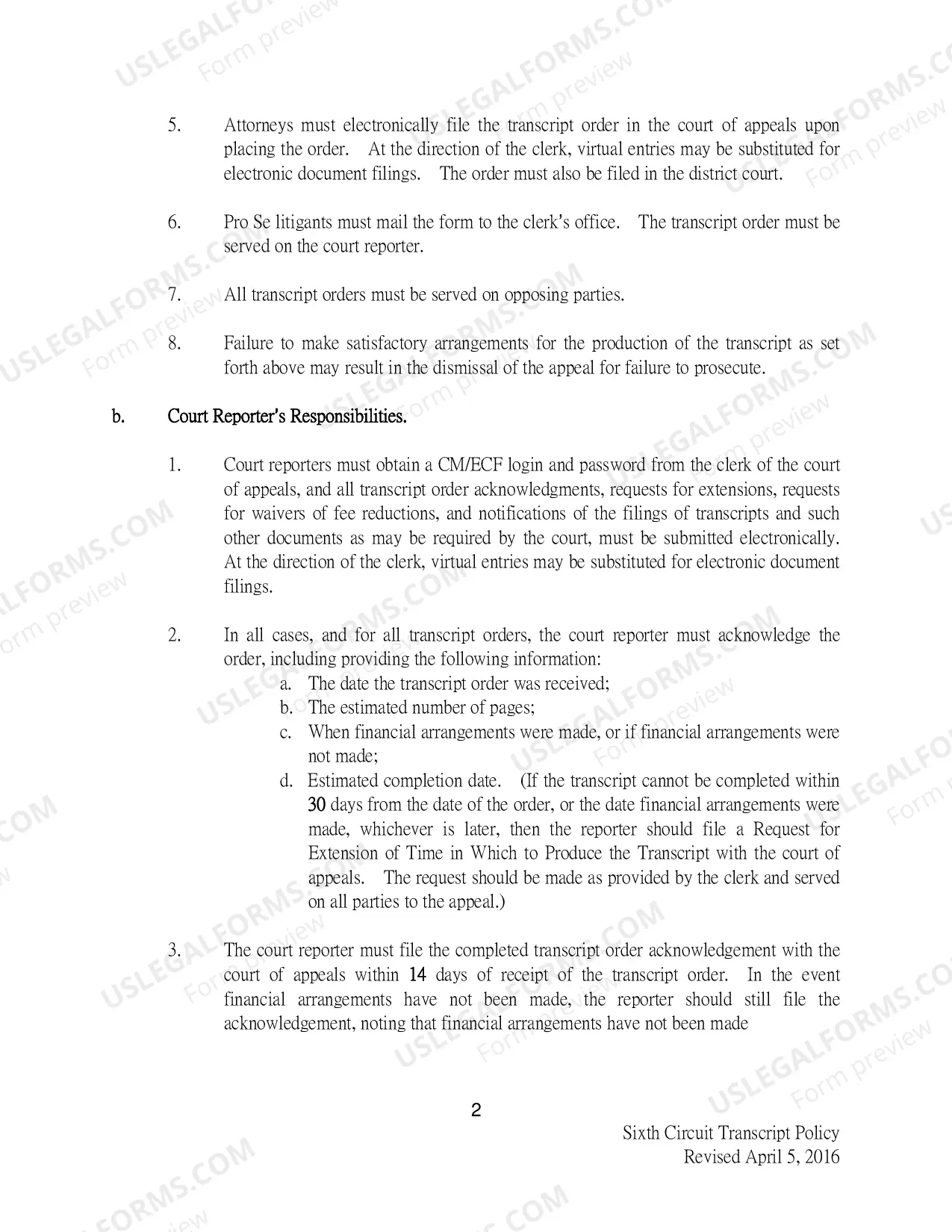 Preview Transcript Policy