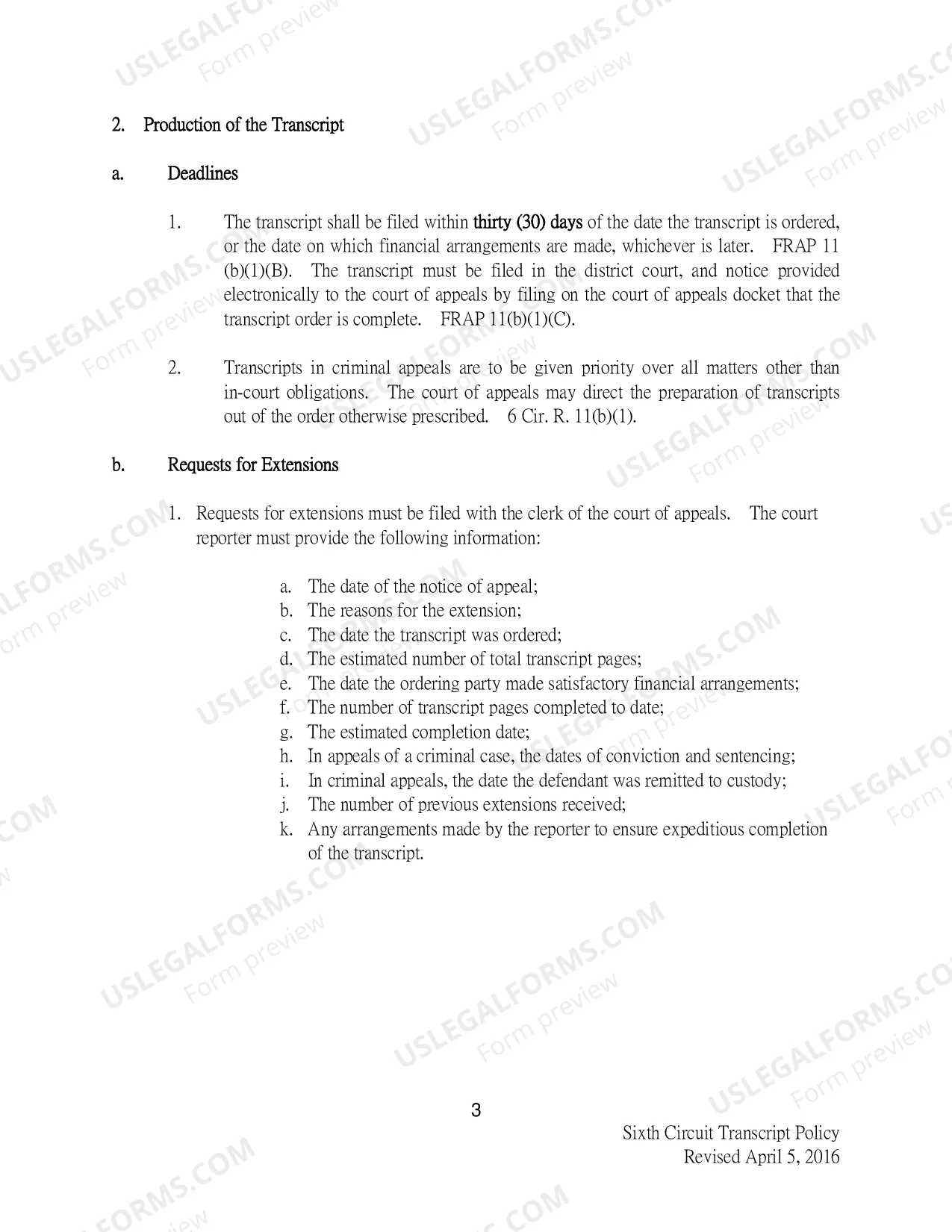 Preview Transcript Policy