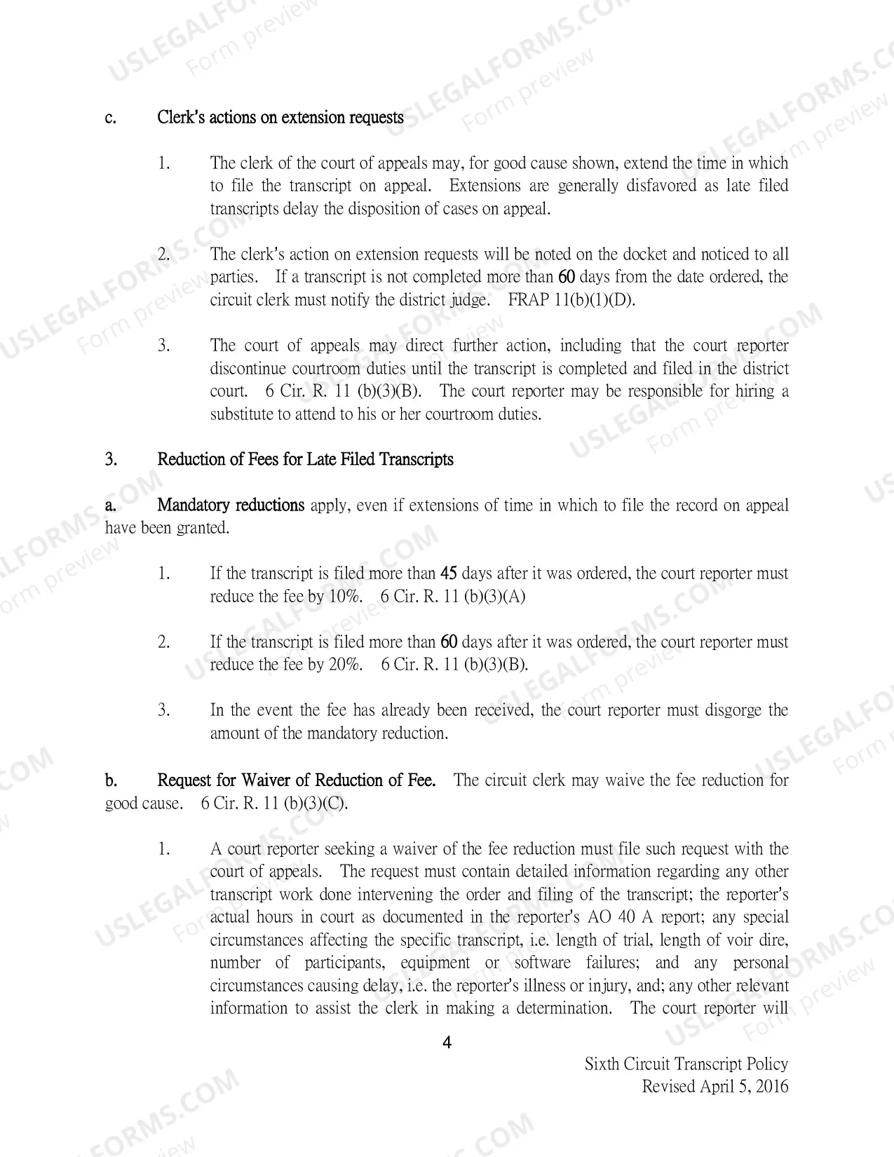 Preview Transcript Policy