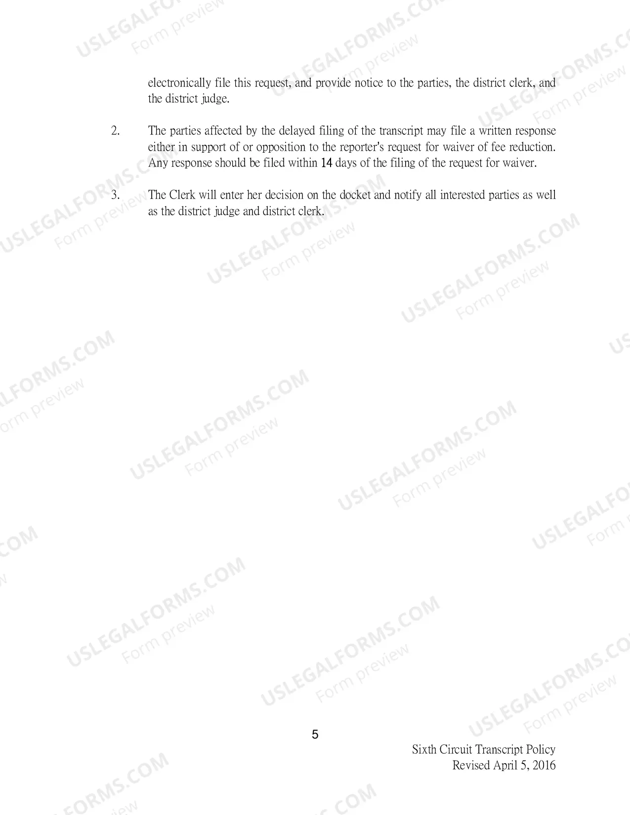 Preview Transcript Policy
