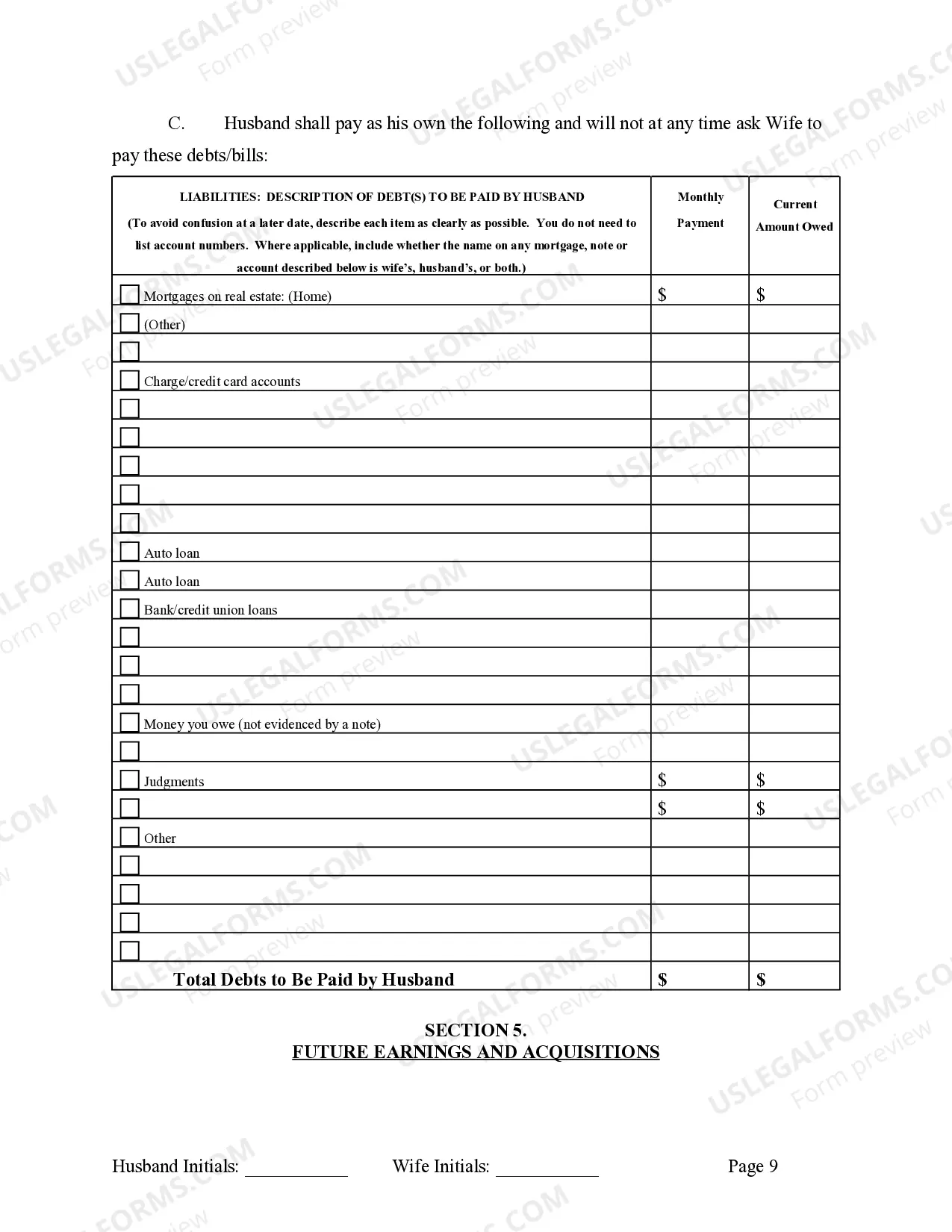 Preview Marital Domestic Separation and Property Settlement Agreement Minor Children Parties May have Joint Property or Debts effective Immediately