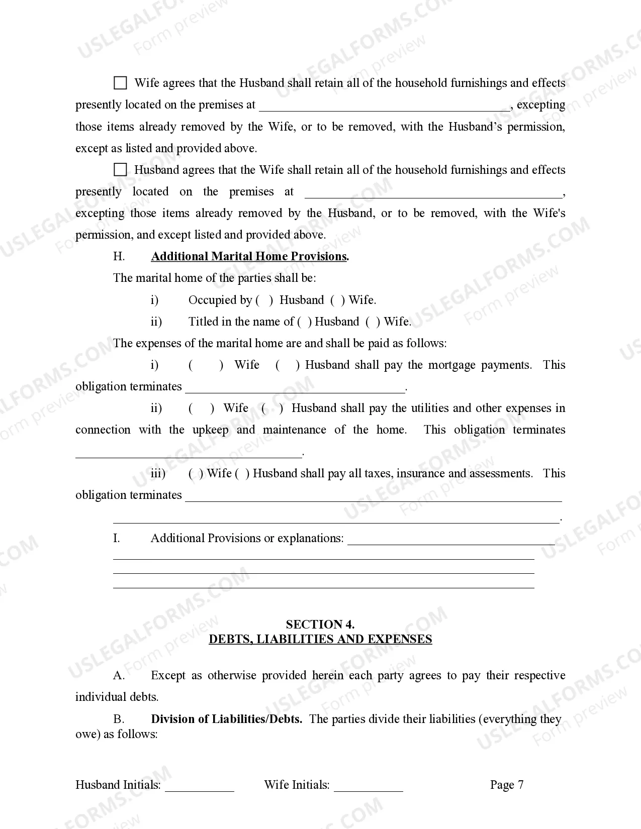 Preview Marital Domestic Separation and Property Settlement Agreement Adult Children Parties May have Joint Property or Debts effective Immediately