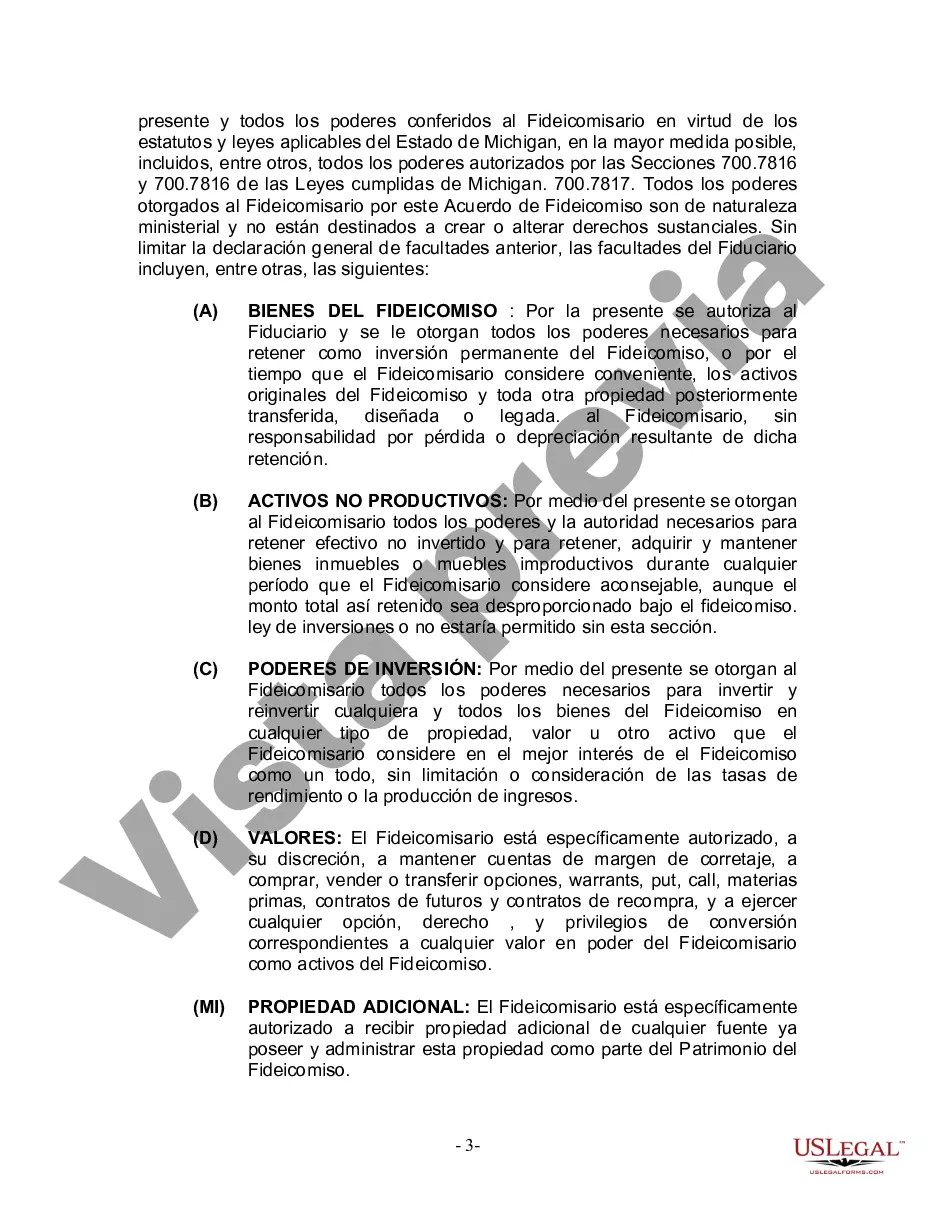 Preview Fideicomiso en Vida para Individuos Solteros, Divorciados o Viudos (o Viudos) sin Hijos