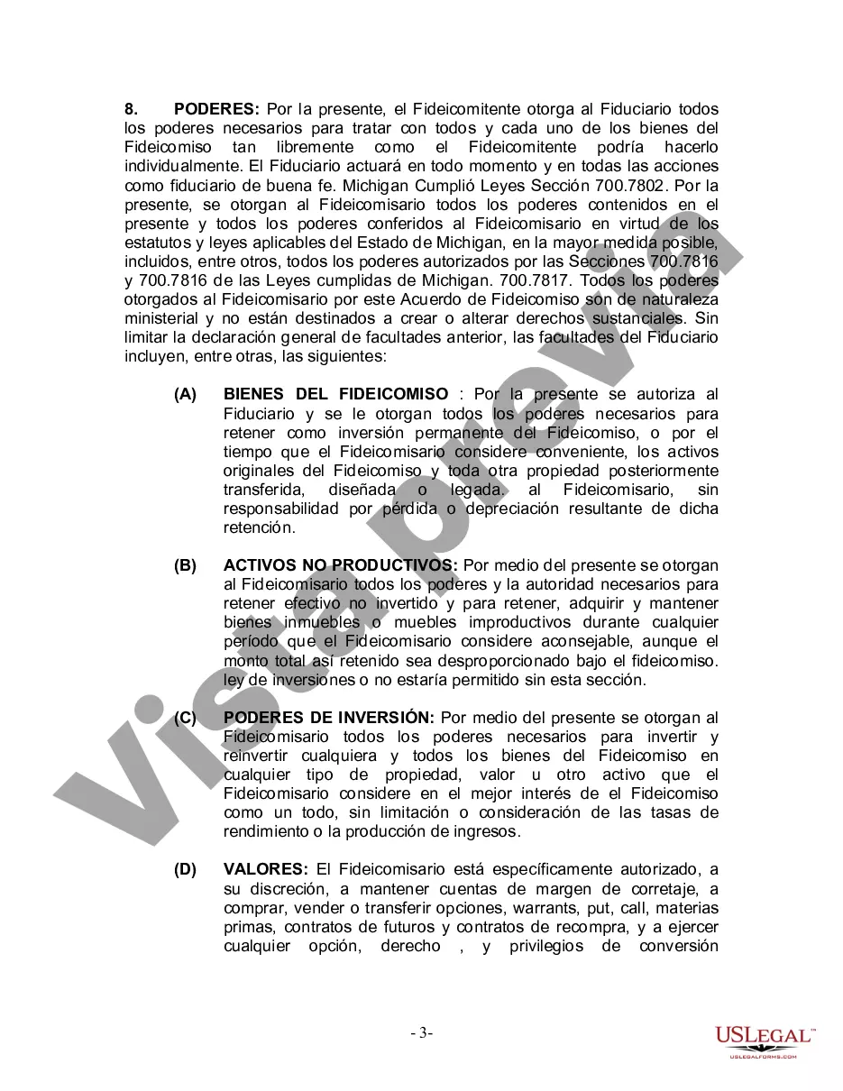 Preview Fideicomiso en Vida para Individuos Solteros, Divorciados o Viudos (o Viudos) con Hijos