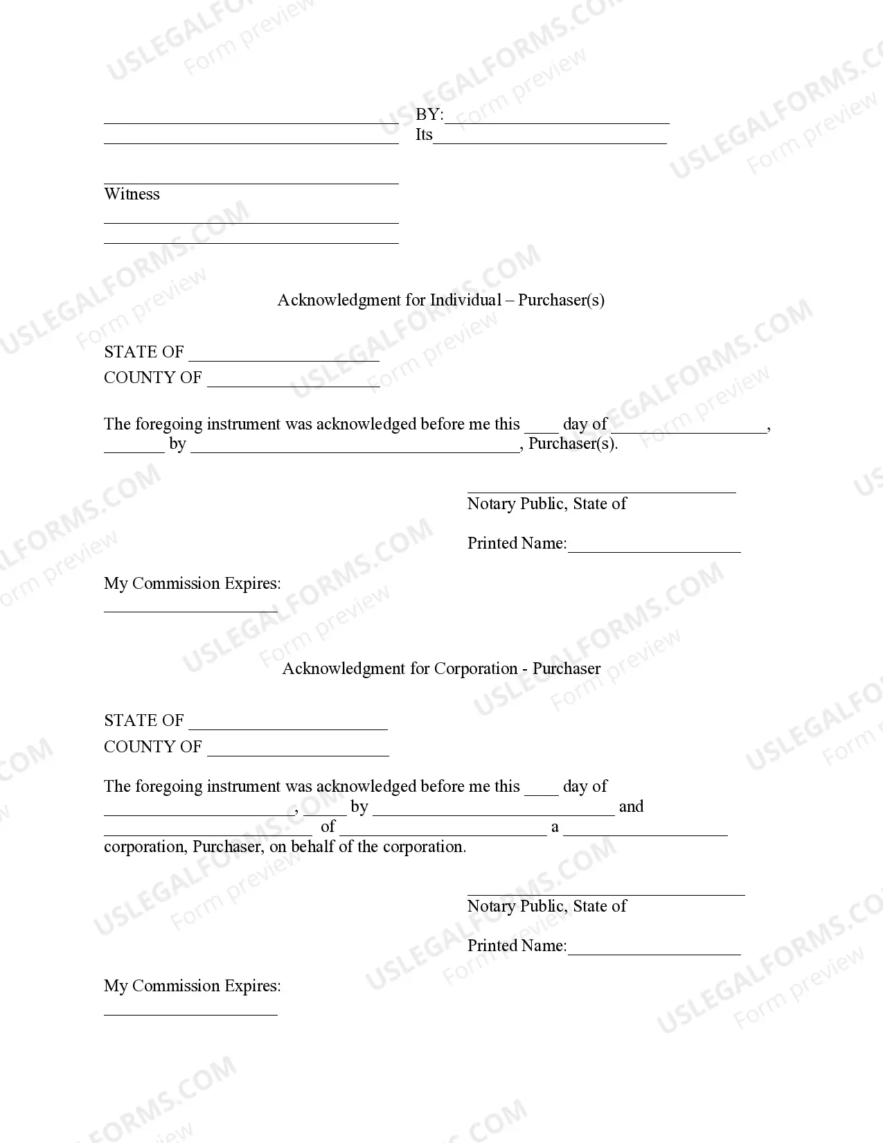 Preview Michigan Timber Sale Contract