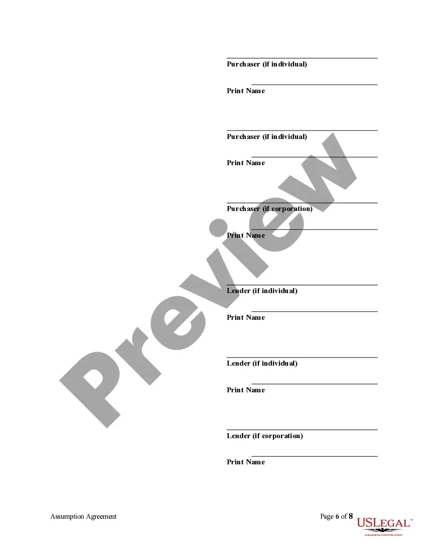 Preview Assumption Agreement of Mortgage and Release of Original Mortgagors